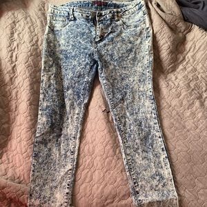 90s style acid wash jeans